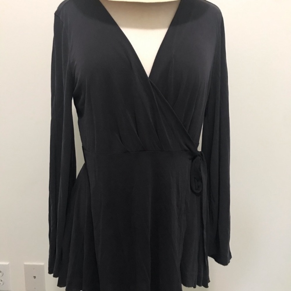 Free People Bell Sleeve Wrap Top